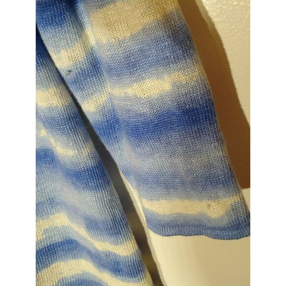 TOMMY BAHAMA Shibori Striped Print 100% Linen Sweater Top Size SP - Picture 4 of 11